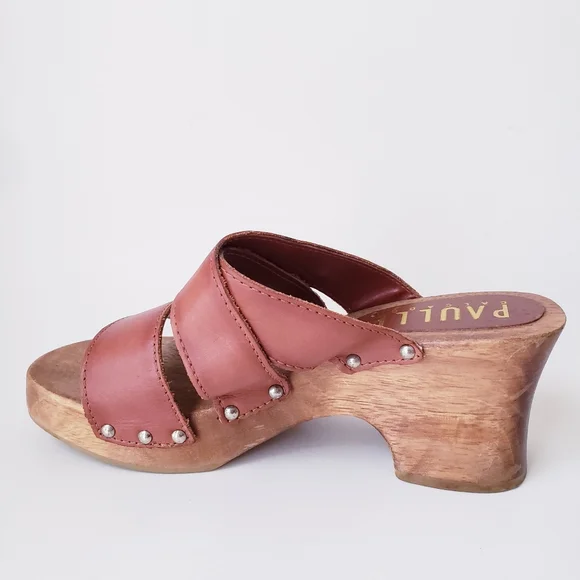 Vintage Paulle Leather and Wood Sandals - Picture 7 of 13